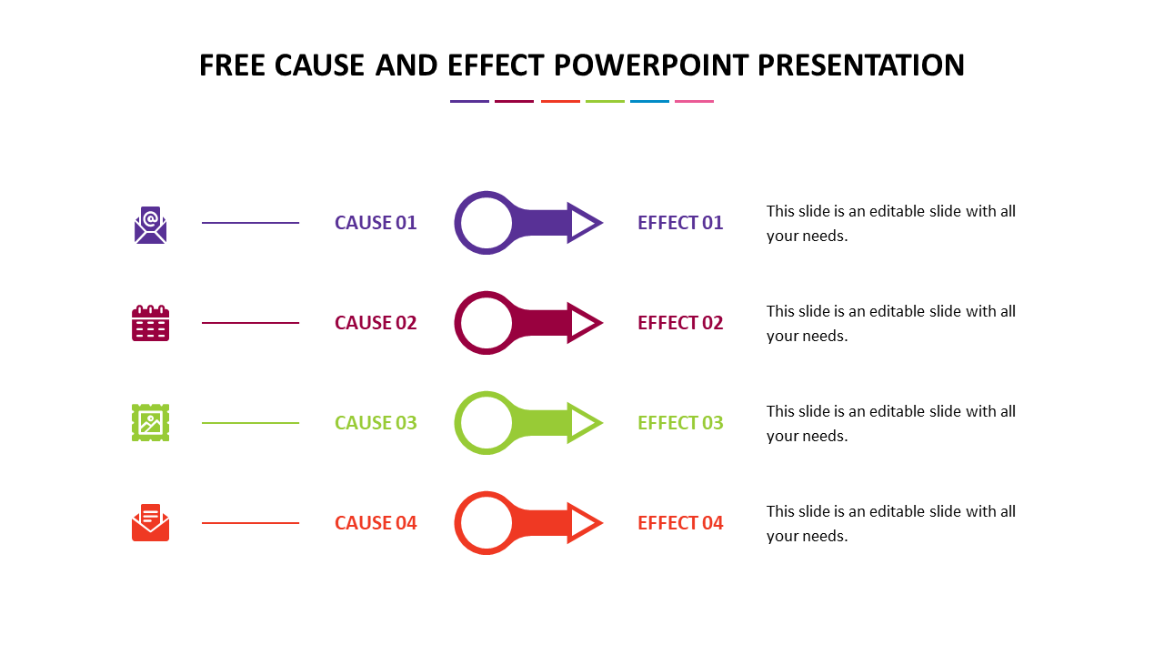 Free - Editable Cause And Effect PowerPoint Presentation Designs